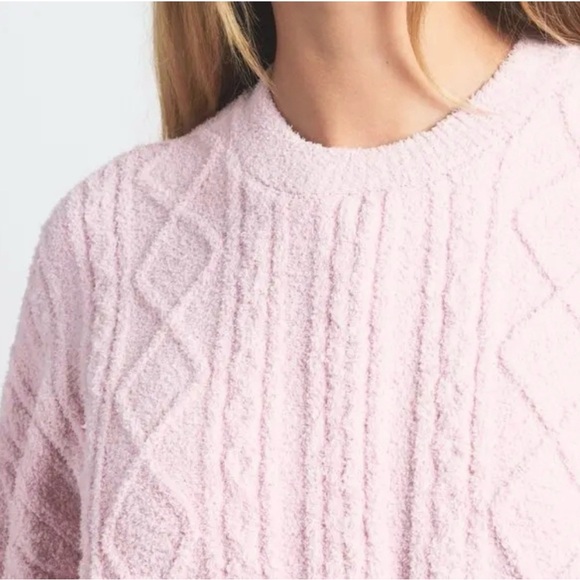 Skims COZY LIGHT OVERSIZED CABLEKNIT CREWNECK PULLOVER - Picture 4 of 10